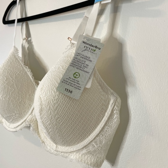 NWT WonderBra Sustainable Lace Plunge Lift EcoPure Underwire​ Bra 38C - Picture 6 of 11